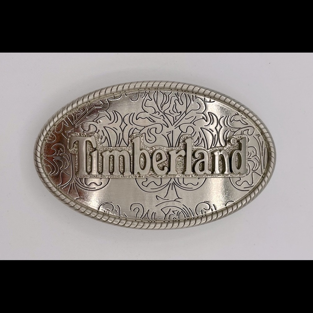 Authentic Timberland Belt Buckle with engraved detail